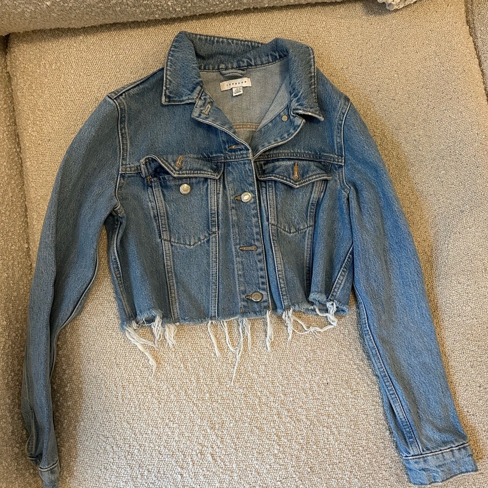 Topshop Cropped Jean Jacket
